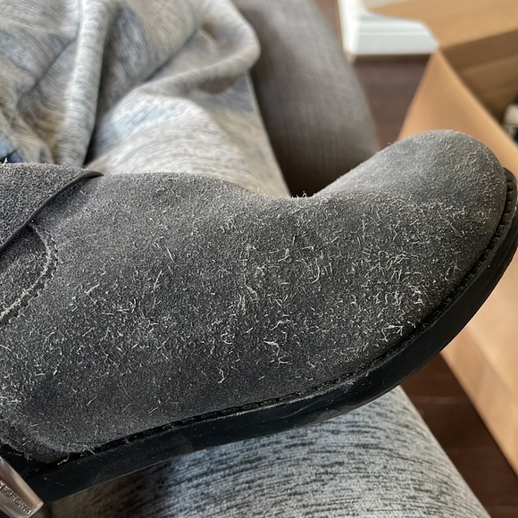 Vince Camuto grey suede moto booties - Picture 11 of 11